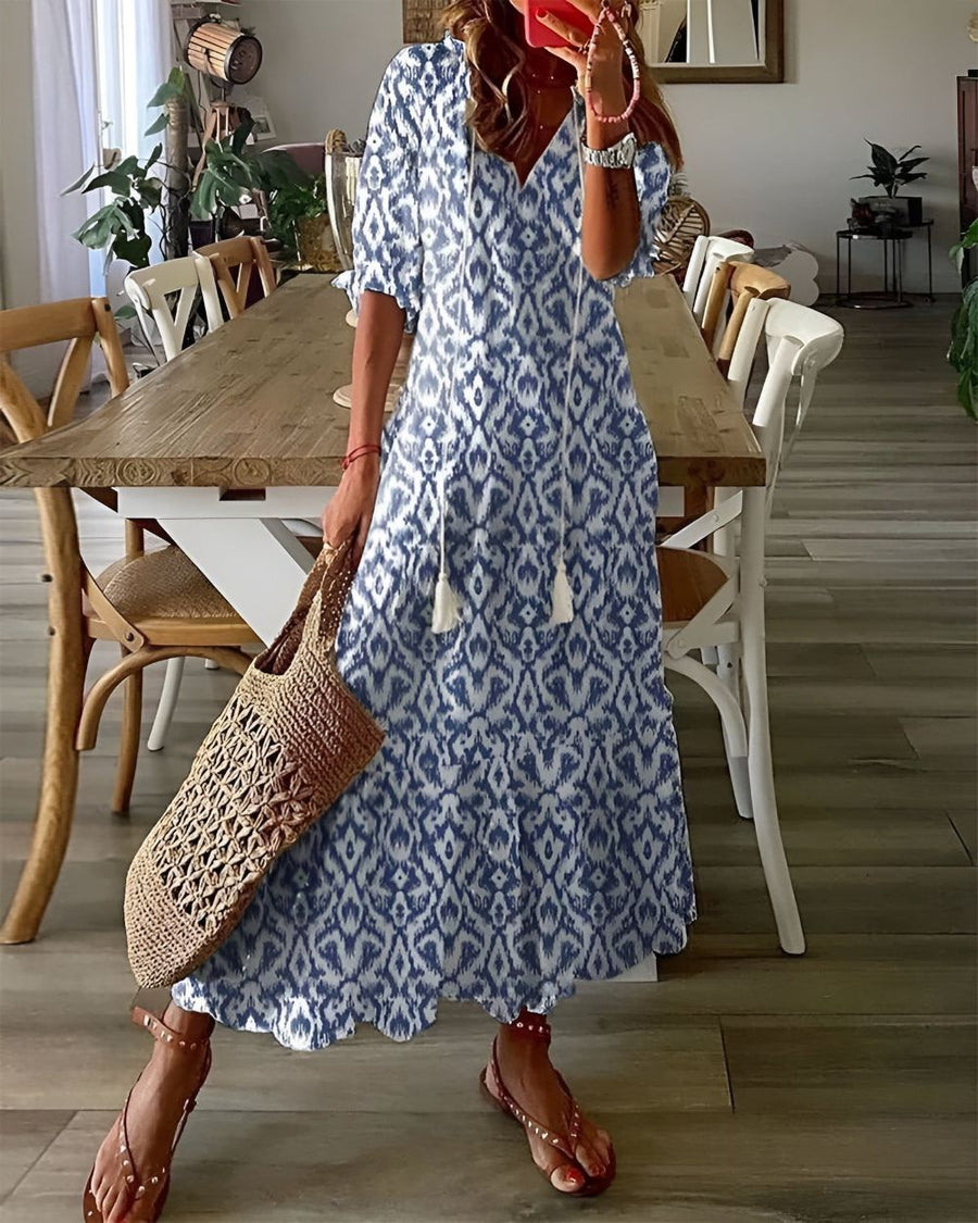Women's Boho Covering Maxi Dress Outfit for Summer Holidays Weddings Parties and Everyday Wear