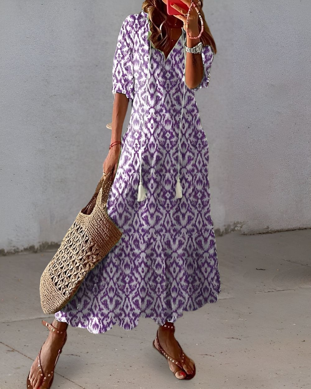 Women's Boho Covering Maxi Dress Outfit for Summer Holidays Weddings Parties and Everyday Wear
