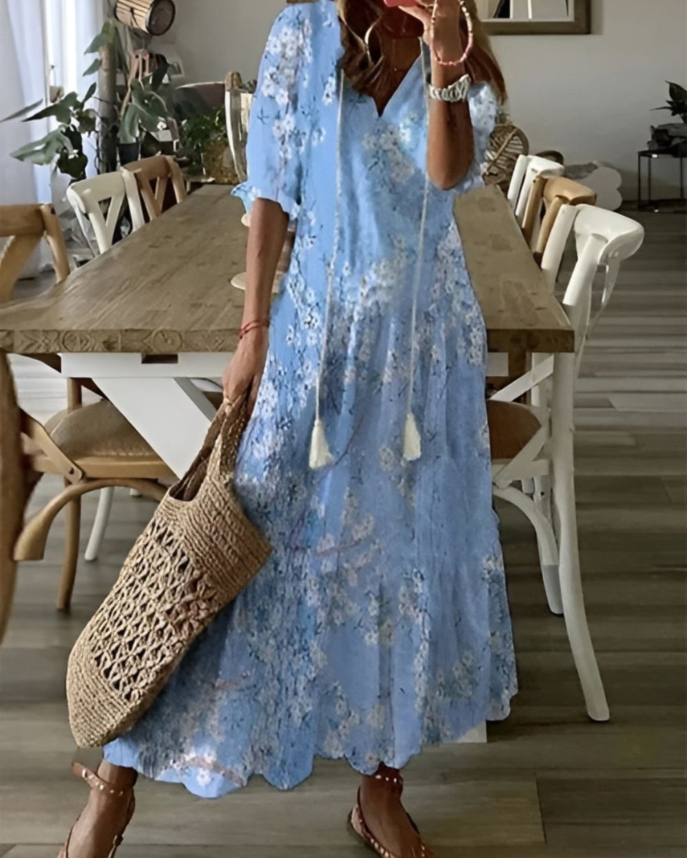 Women's Boho Covering Maxi Dress Outfit for Summer Holidays Weddings Parties and Everyday Wear