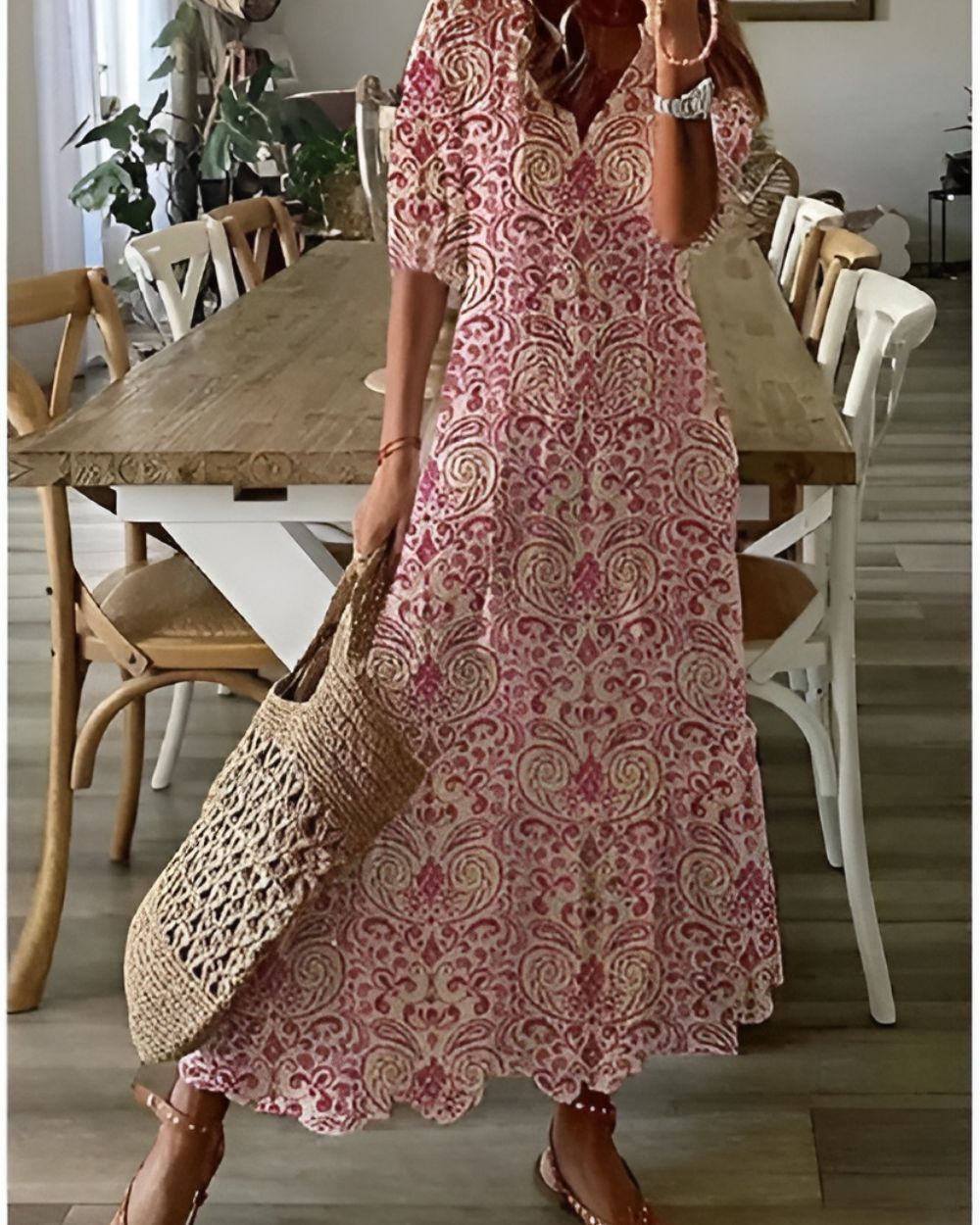 Women's Boho Covering Maxi Dress Outfit for Summer Holidays Weddings Parties and Everyday Wear
