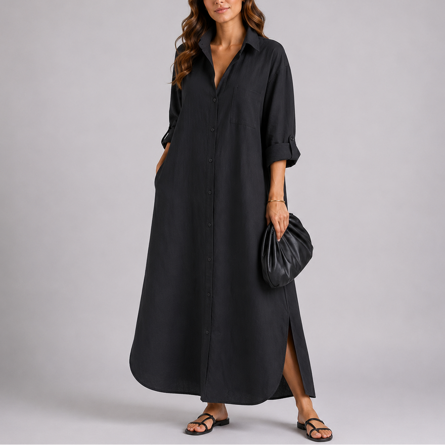 Women's Maxi Dress Relaxed Fit Sleeveless V-Neck Effortless Style Everyday