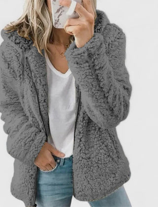 Women's Casual Jacket Relaxed Fit Long Sleeve Zipper Closure Everyday Wear
