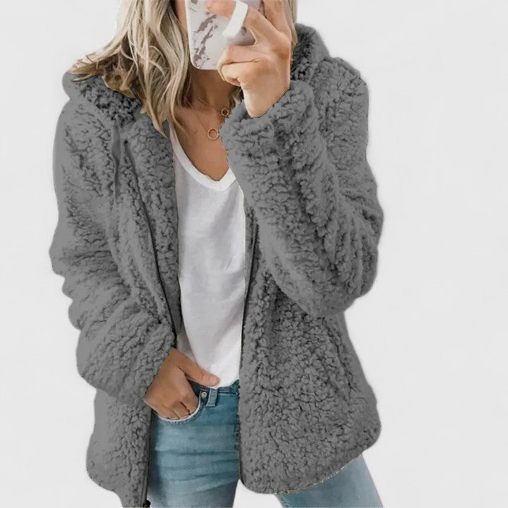 Women's Casual Jacket Relaxed Fit Long Sleeve Zipper Closure Everyday Wear