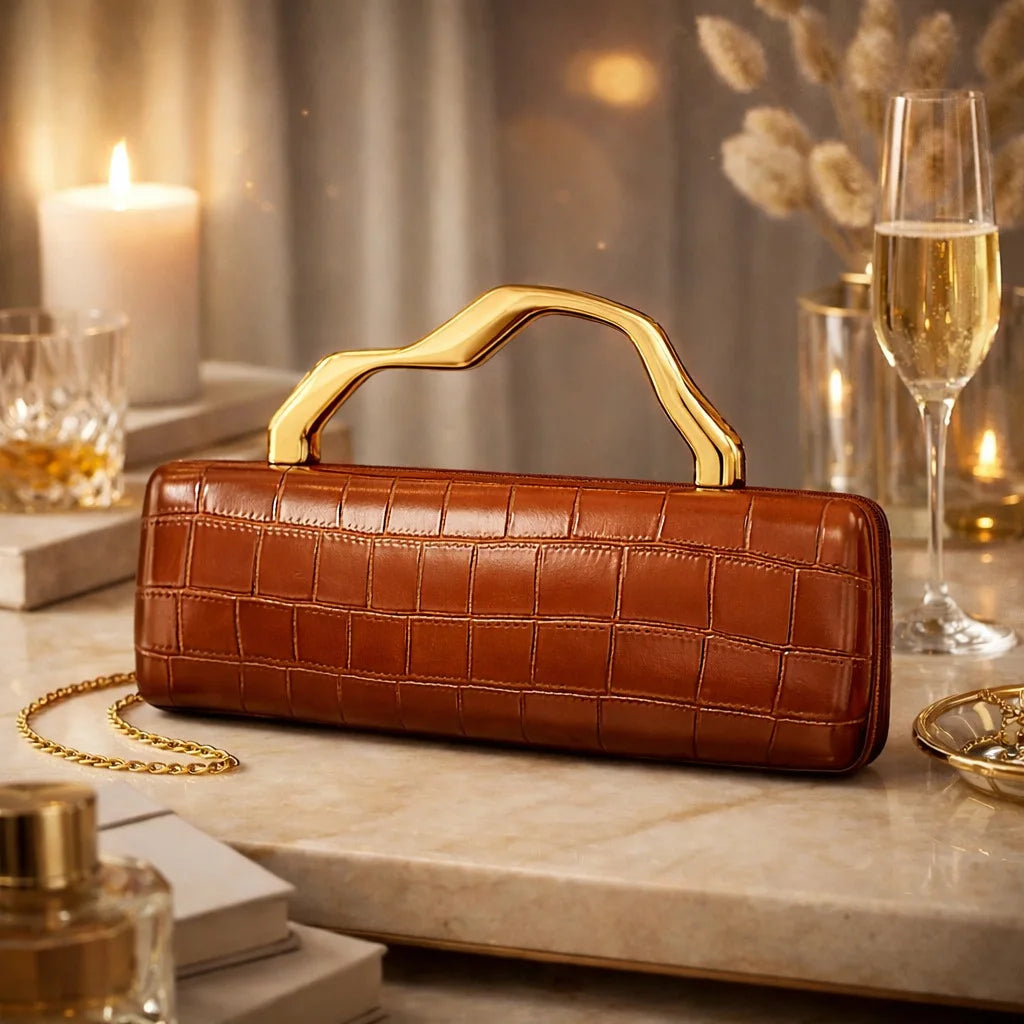 Women's Crocodile Messenger Bag Purse for Work Travel Holidays Shopping Commutes and Everyday Use