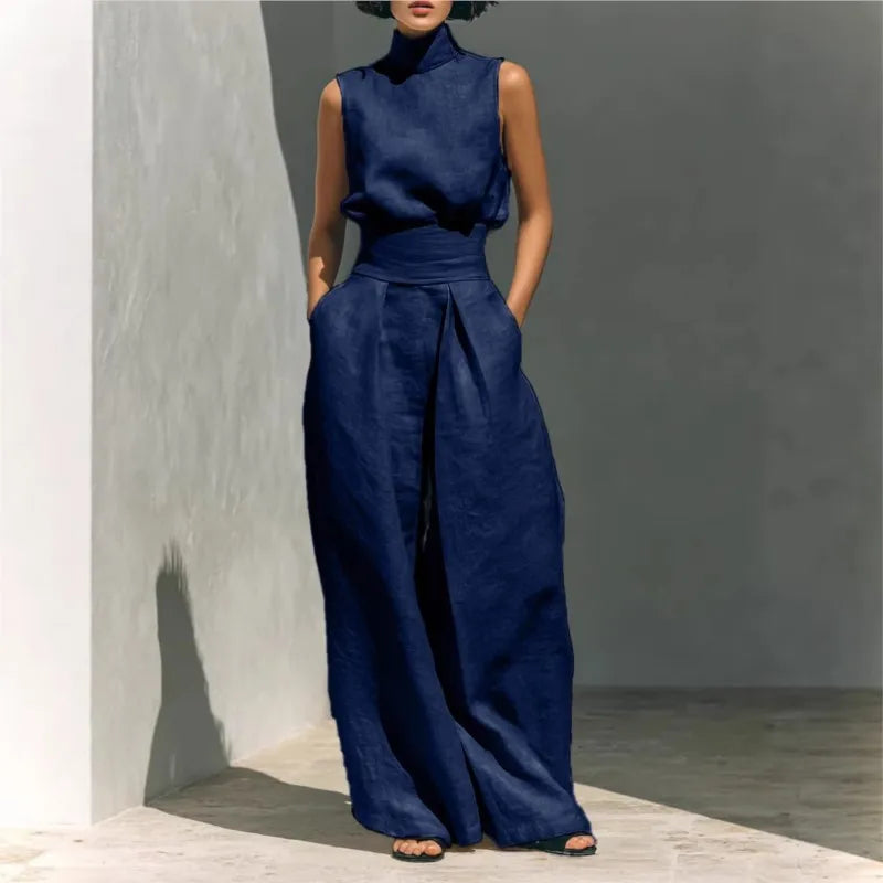 Women's High Waist Jumpsuit Outfit for Summer Holidays Parties Brunch and Everyday Wear