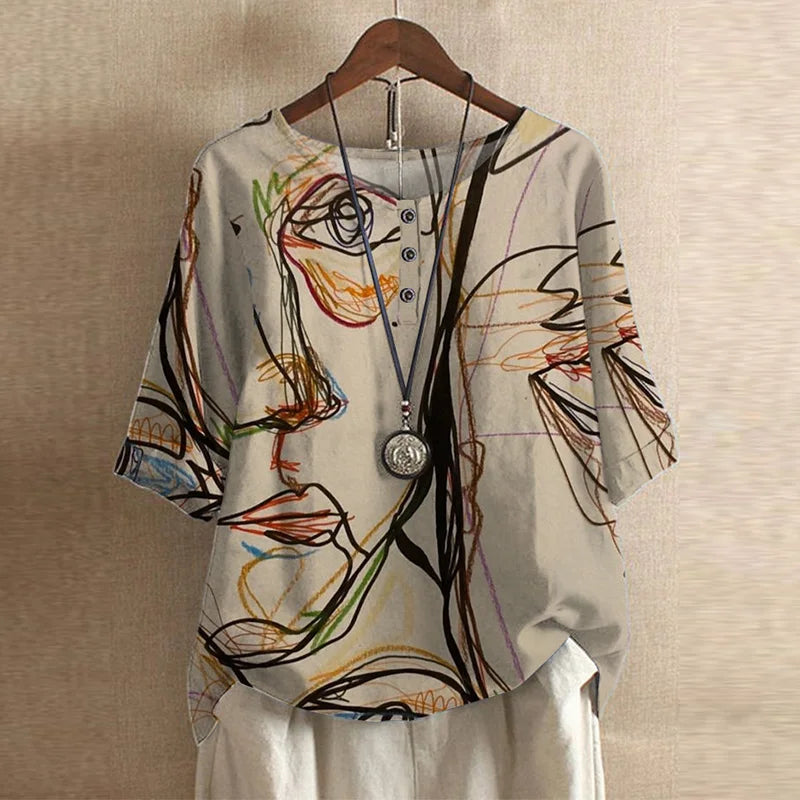 Women's Retro-Inspired Blouse Top Outfit for Work Brunch Casual Days and Everyday Wear