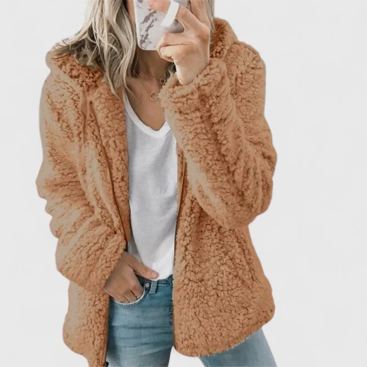 Women's Casual Jacket Relaxed Fit Long Sleeve Zipper Closure Everyday Wear