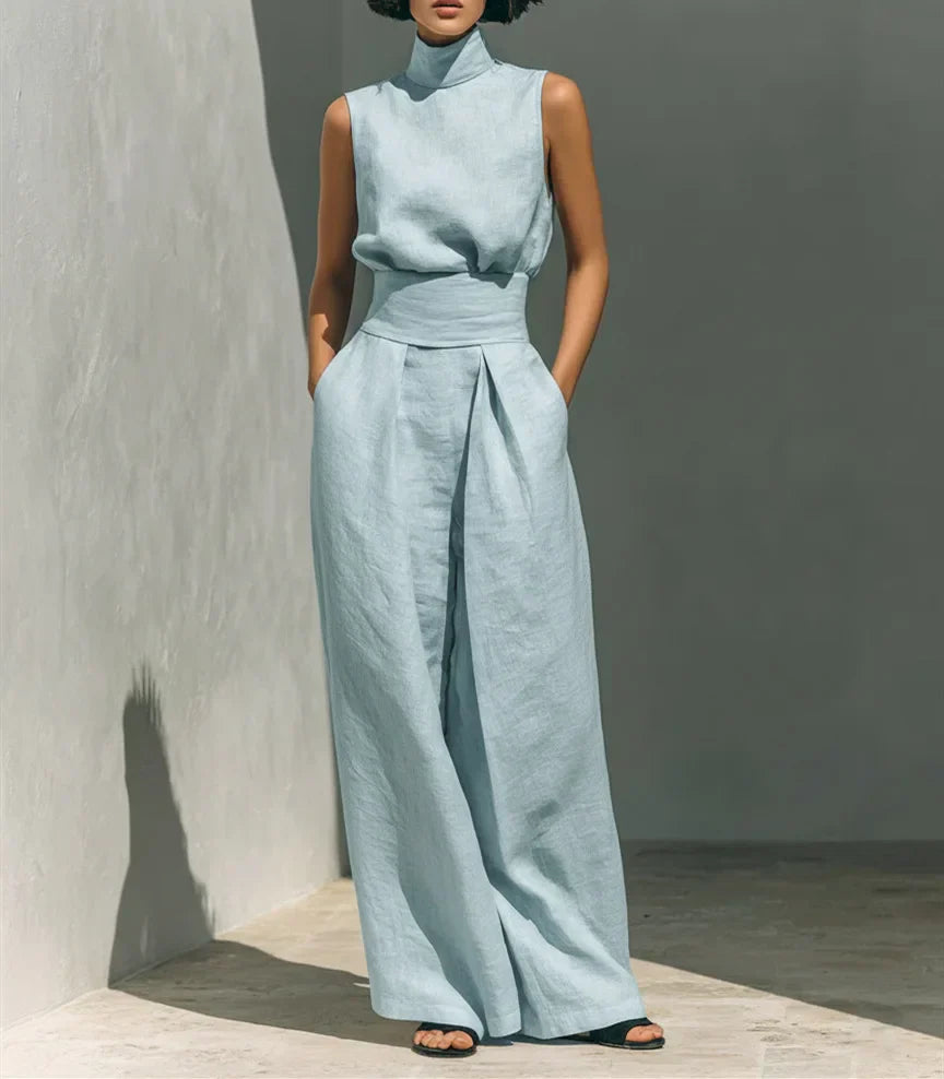 Women's High Waist Jumpsuit Outfit for Summer Holidays Parties Brunch and Everyday Wear