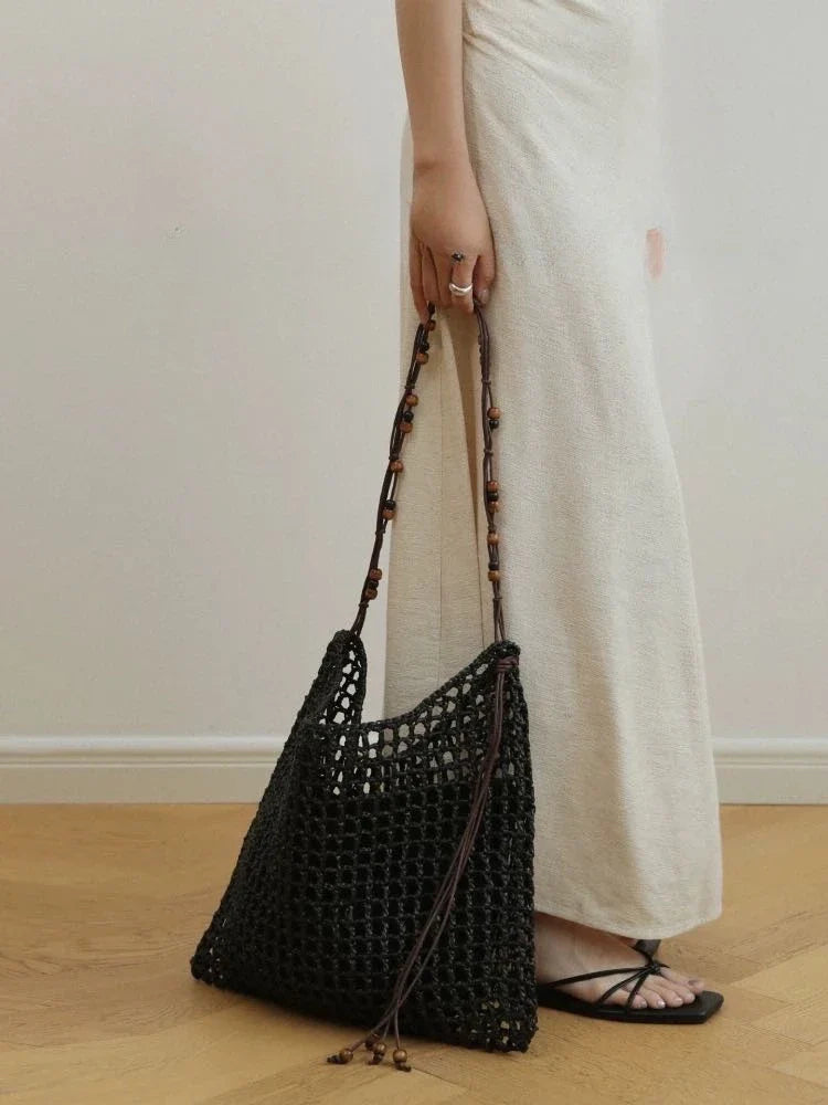 Women's Straw Beach Tote Purse Bag for Work Travel Holidays Shopping Commutes and Everyday Use