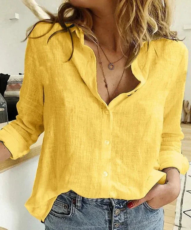 Women's Bird Print Long Sleeve Blouse Outfit for Work Brunch Casual Days and Everyday Wear