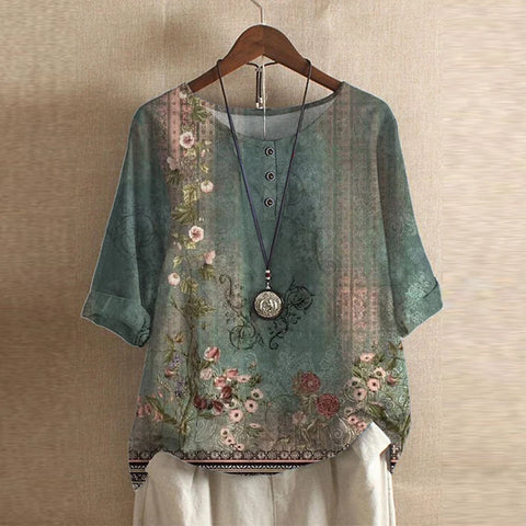 Women's Retro-Inspired Blouse Top Outfit for Work Brunch Casual Days and Everyday Wear