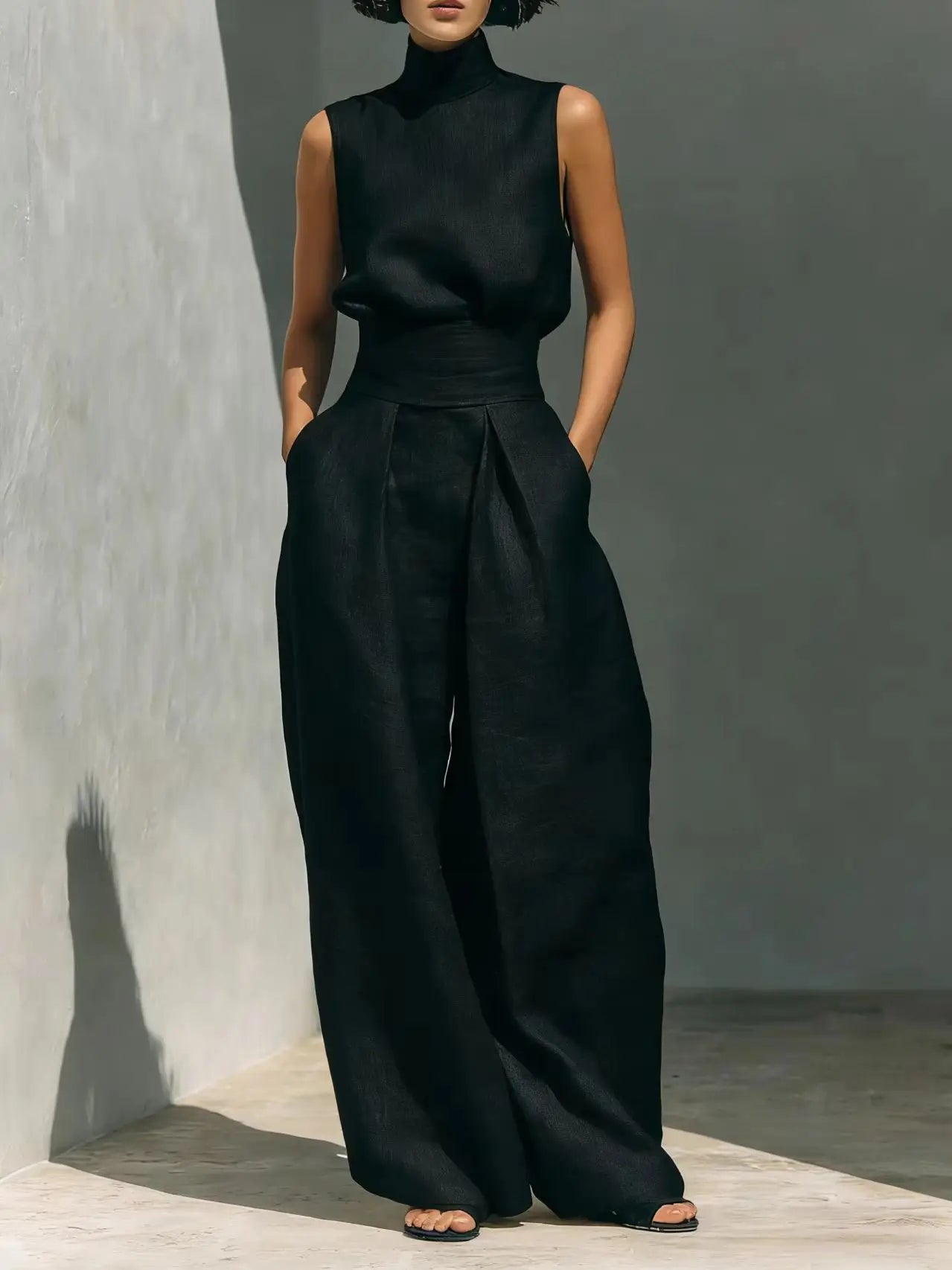 Women's High Waist Jumpsuit Outfit for Summer Holidays Parties Brunch and Everyday Wear
