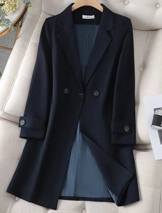 Women's Blazer Coat Tailored Fit Belted Button Cuff Detail Stylish Office