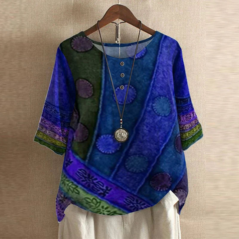Women's Retro-Inspired Blouse Top Outfit for Work Brunch Casual Days and Everyday Wear