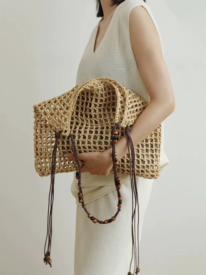 Women’s Stylish Straw Beach Tote Bag | Versatile