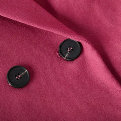 Women's Blazer Coat Tailored Fit Belted Button Cuff Detail Stylish Office