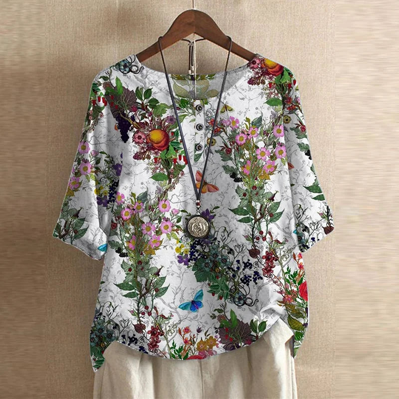 Women's Retro-Inspired Blouse Top Outfit for Work Brunch Casual Days and Everyday Wear
