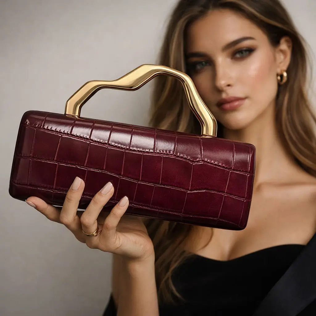 Women's Crocodile Messenger Bag Purse for Work Travel Holidays Shopping Commutes and Everyday Use