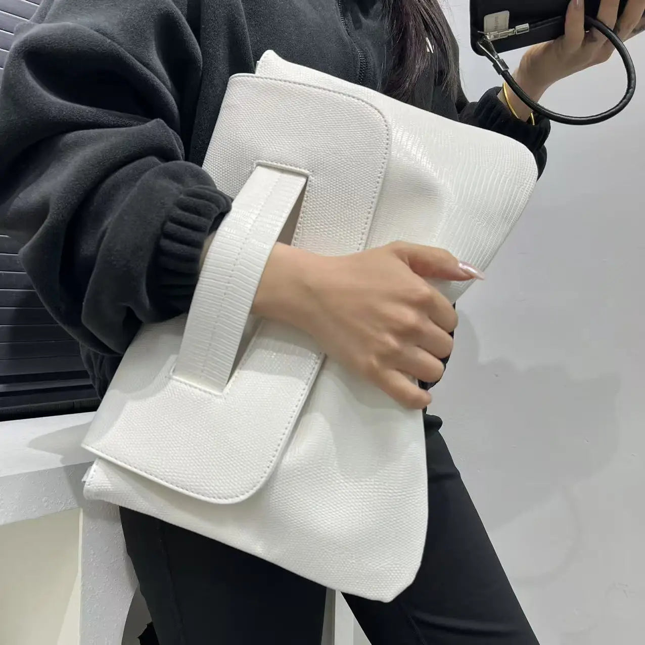 Women's Textured Shoulder Tote Purse Bag for Work Travel Holidays Shopping Commutes and Everyday Use