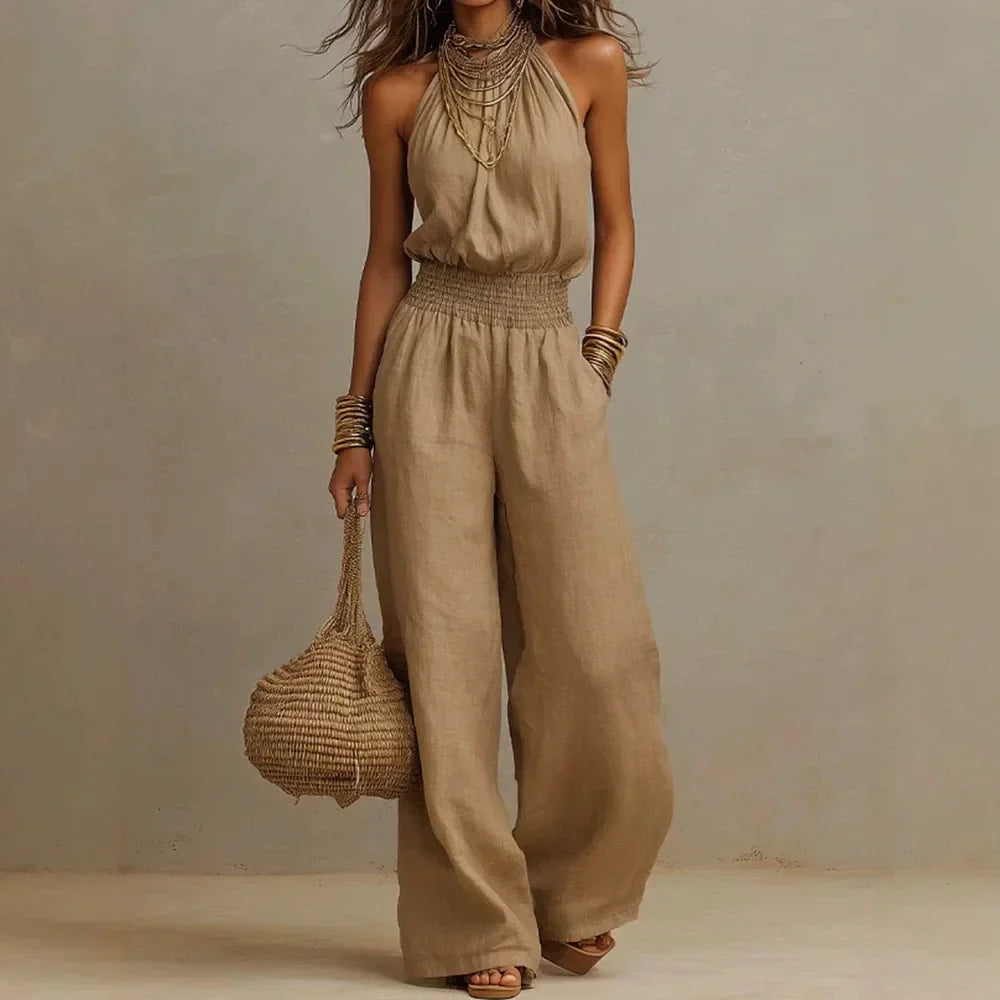Women’s Elegant Flowing Wide Leg Jumpsuit | Chic