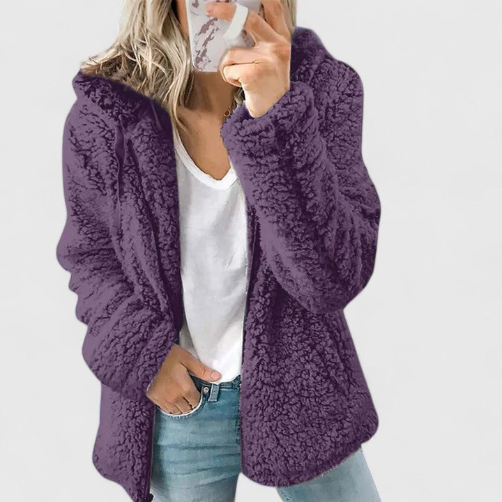 Women's Casual Jacket Relaxed Fit Long Sleeve Zipper Closure Everyday Wear