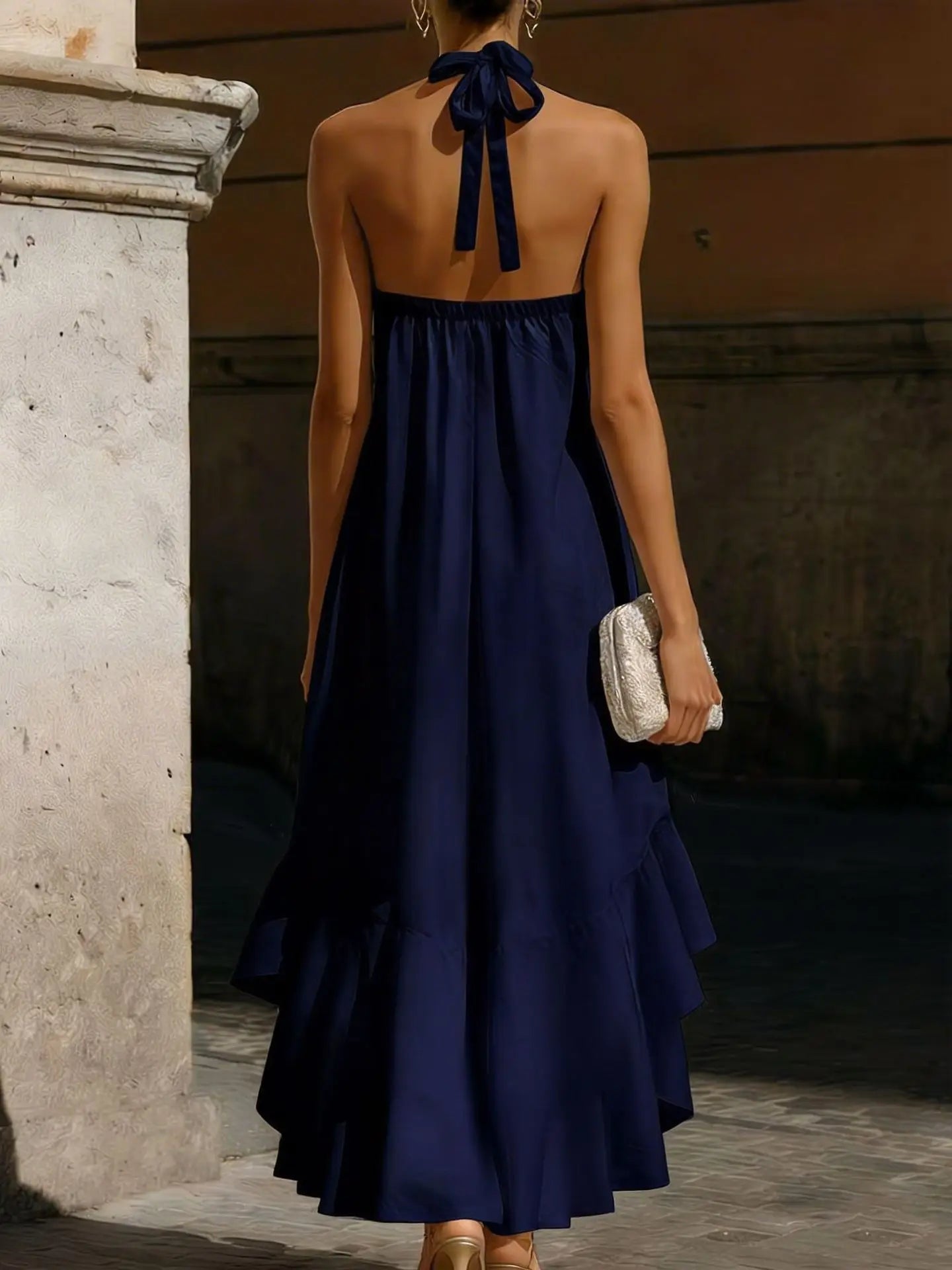 Women's Flowing Midi Dress Outfit for Summer Holidays Weddings Parties and Everyday Wear