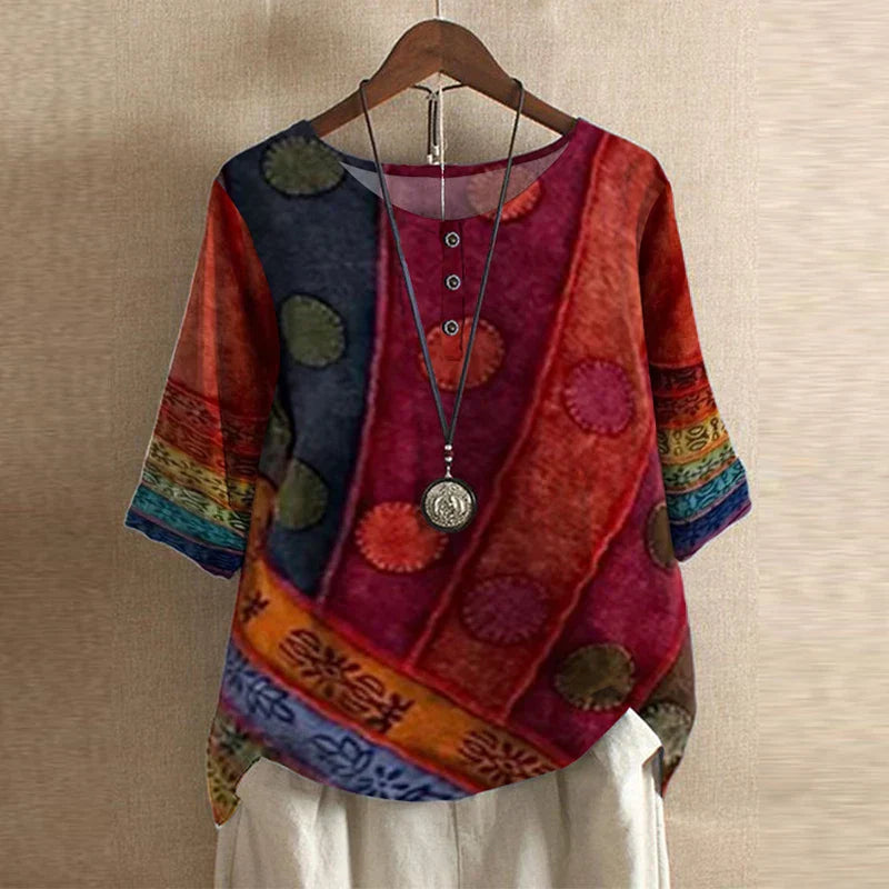 Women's Retro-Inspired Blouse Top Outfit for Work Brunch Casual Days and Everyday Wear