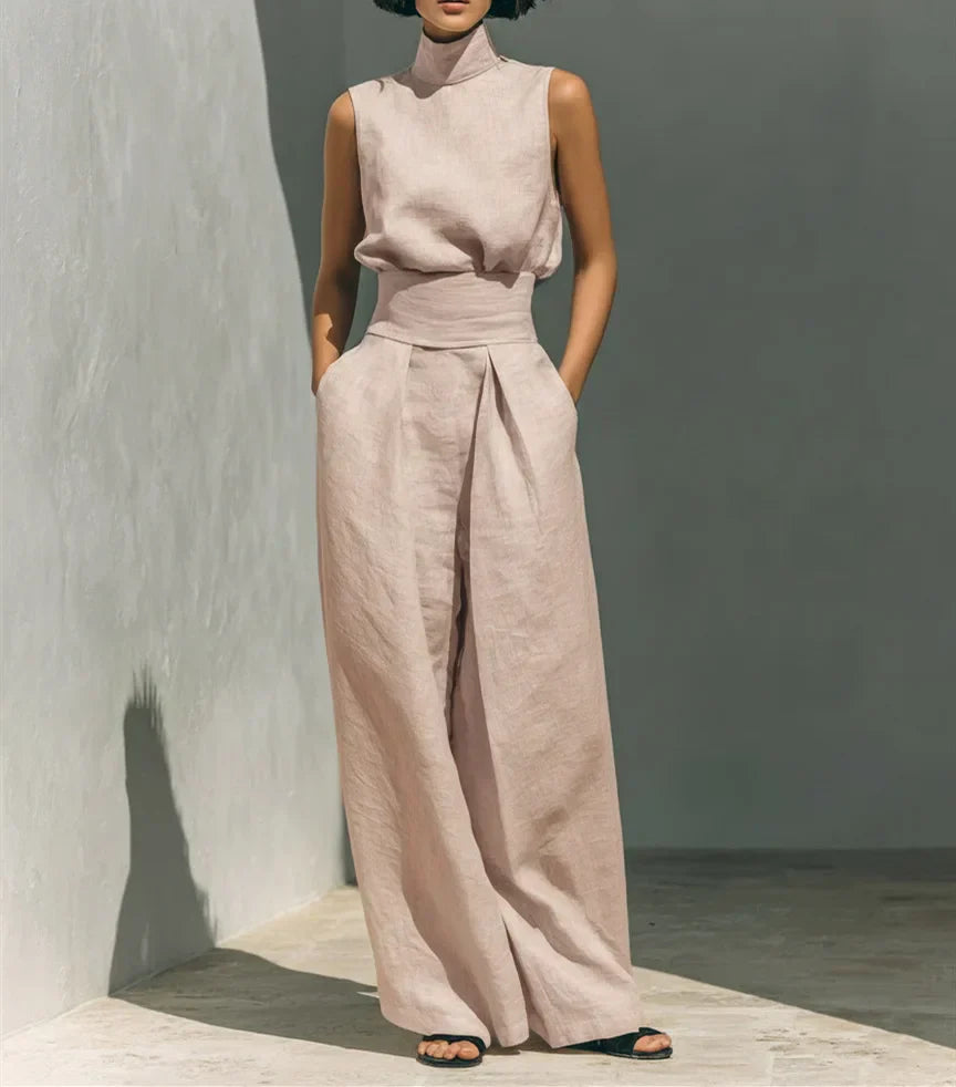 Women's High Waist Jumpsuit Outfit for Summer Holidays Parties Brunch and Everyday Wear