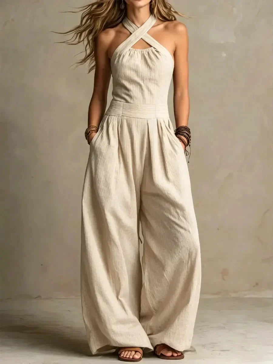 Women's Wide Leg Jumpsuit Outfit for Summer Holidays Parties Brunch and Everyday Wear
