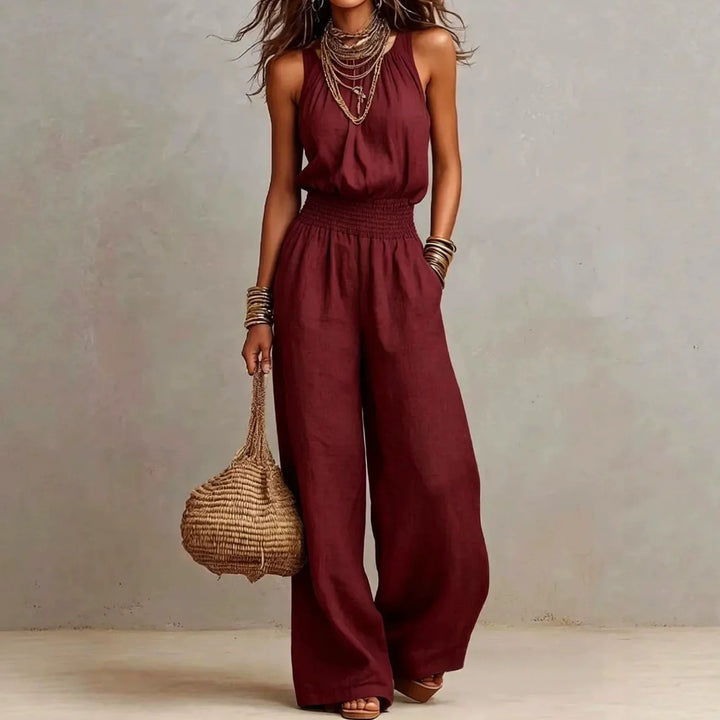 Women’s Elegant Flowing Wide Leg Jumpsuit | Chic
