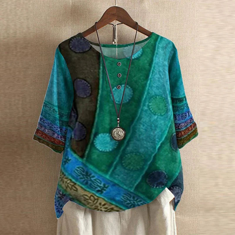 Women's Retro-Inspired Blouse Top Outfit for Work Brunch Casual Days and Everyday Wear