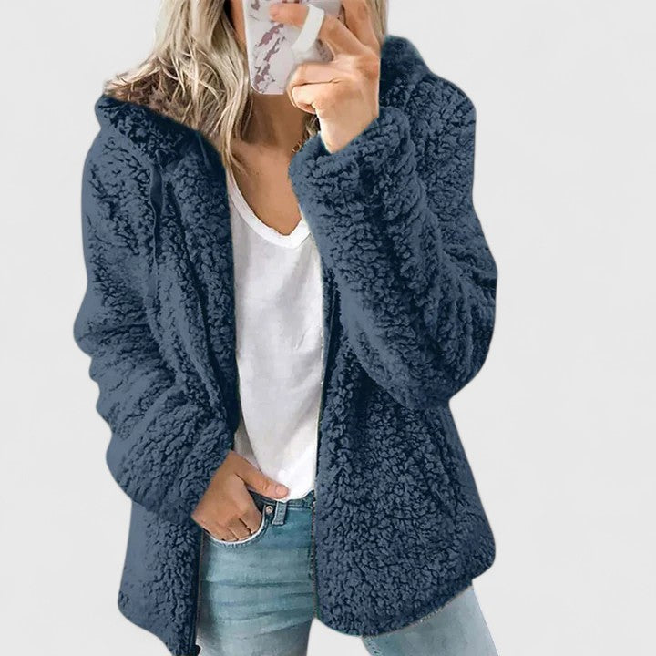 Women's Casual Jacket Relaxed Fit Long Sleeve Zipper Closure Everyday Wear