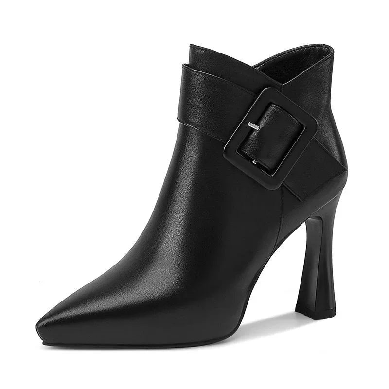 Women's Buckle Heel Boots Footwear for Summer Holidays Weddings Parties and Everyday Wear