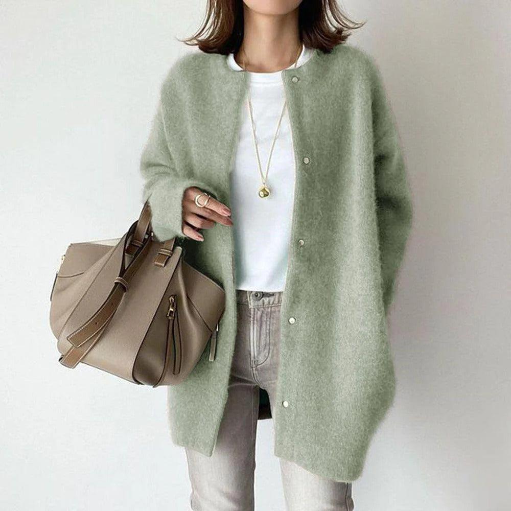 Women's Relaxed Fit Coat Long Sleeve Open Front Layering Casual Everyday