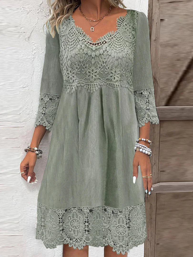 Women's Lace Midi Dress Outfit for Summer Holidays Weddings Parties and Everyday Wear