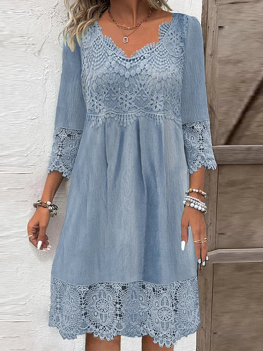 Women's Lace Midi Dress Outfit for Summer Holidays Weddings Parties and Everyday Wear
