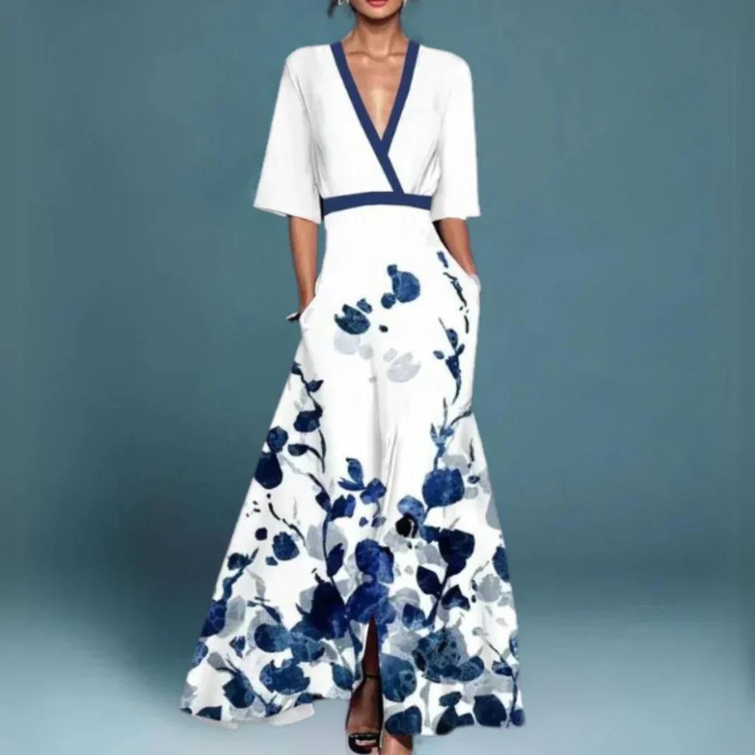 Women's Floral Print Maxi Dress Summer Dress Outfit for Summer Holidays Weddings Parties and Everyday Wear