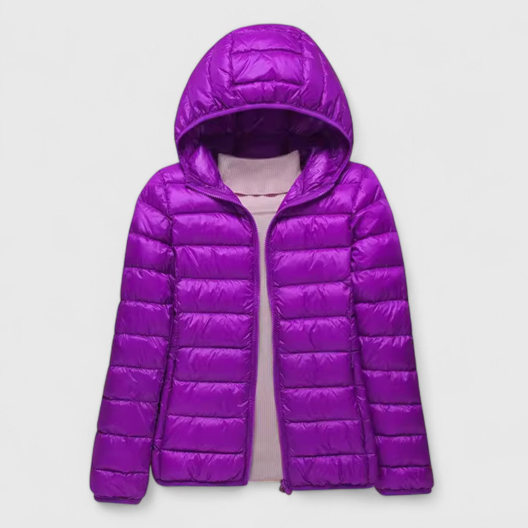 Women's Quilted Jacket Lightweight Zip Closure Casual Outdoor Stylish