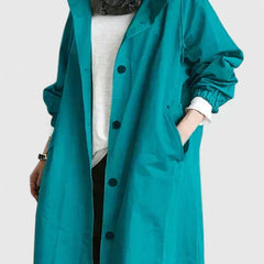 Women's Stylish Long Coat Tailored Fit Double-Breasted Classic Everyday