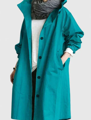 Women's Stylish Long Coat Tailored Fit Double-Breasted Classic Everyday