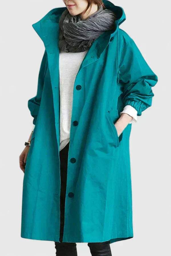 Women's Stylish Long Coat Tailored Fit Double-Breasted Classic Everyday