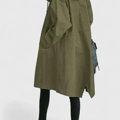 Women's Stylish Long Coat Tailored Fit Double-Breasted Classic Everyday