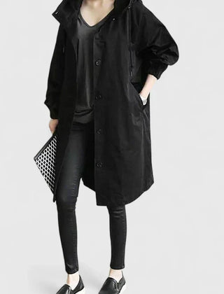 Women's Stylish Long Coat Tailored Fit Double-Breasted Classic Everyday