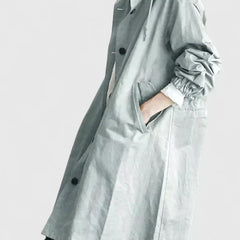 Women's Stylish Long Coat Tailored Fit Double-Breasted Classic Everyday