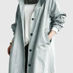 Women's Stylish Long Coat Tailored Fit Double-Breasted Classic Everyday