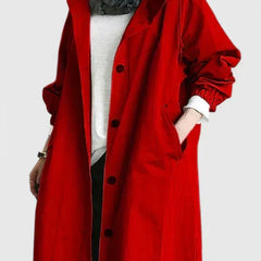 Women's Stylish Long Coat Tailored Fit Double-Breasted Classic Everyday