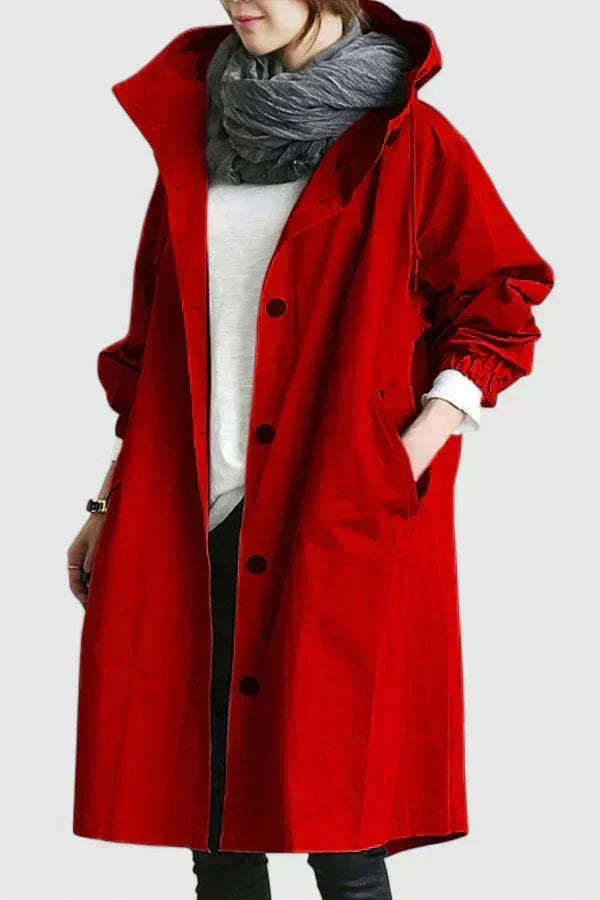 Women's Stylish Long Coat Tailored Fit Double-Breasted Classic Everyday