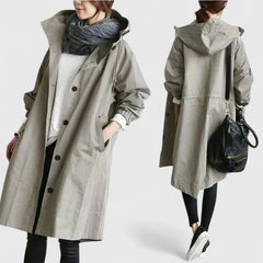 Women's Stylish Long Coat Tailored Fit Double-Breasted Classic Everyday