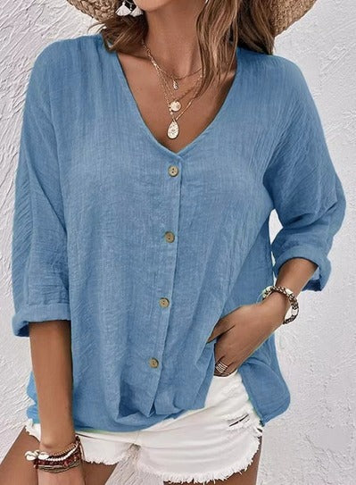 Women's Relaxed Casual Top Outfit for Work Brunch Casual Days and Everyday Wear
