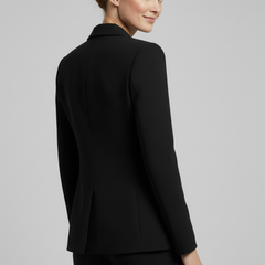 Women's Double-Breasted Blazer Tailored Fit Gold-Tone Buttons Stylish Office